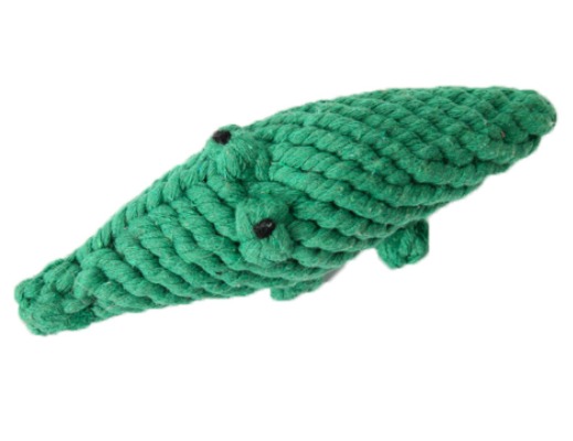 Playful Crocodile Rope Dog Toy - Durable Cotton Chew for Teething & Fetch