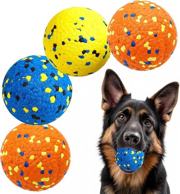 Colorful ETPU Popcorn Dog Ball - High-Bounce Interactive Fetch Toy & Floating Water Training Ball