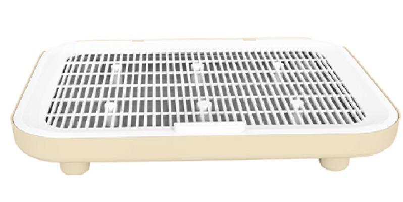 Flat Dog Potty Tray with Grated Mesh Training Pad Holder Toilet for Small Medium Dogs Puppy