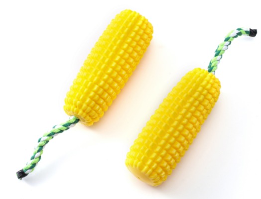 Corn Dog Toy with Cotton Rope - Durable Molar Stick & Interactive Tug-of-War Dental Chew
