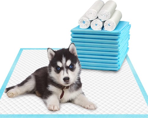 Premium Pet Training Pads, Disposable Blue Puppy Pee Underpads with Odor Lock for Dogs & Cats