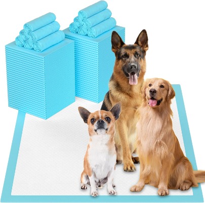 All-Stage Dog Pee Pads, Disposable Blue Puppy Potty Training Underpads for Large & Small Breeds